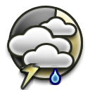 Drizzle, Thunder possible 